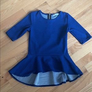 kids black and blue strip top